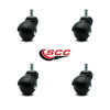Service Caster 2 Inch Flat Black Hooded Grip Ring Ball Casters, 4PK SCC-GR01S20-POS-FB-716-4